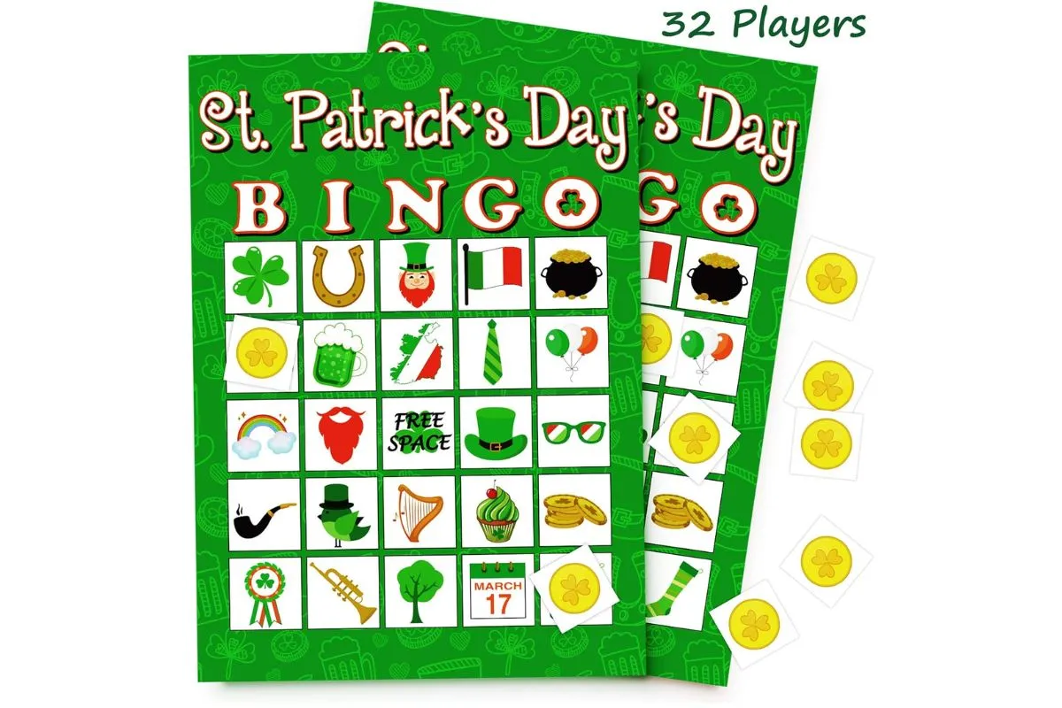 St. Patrick's day bingo party ideas for kids and adults; easy