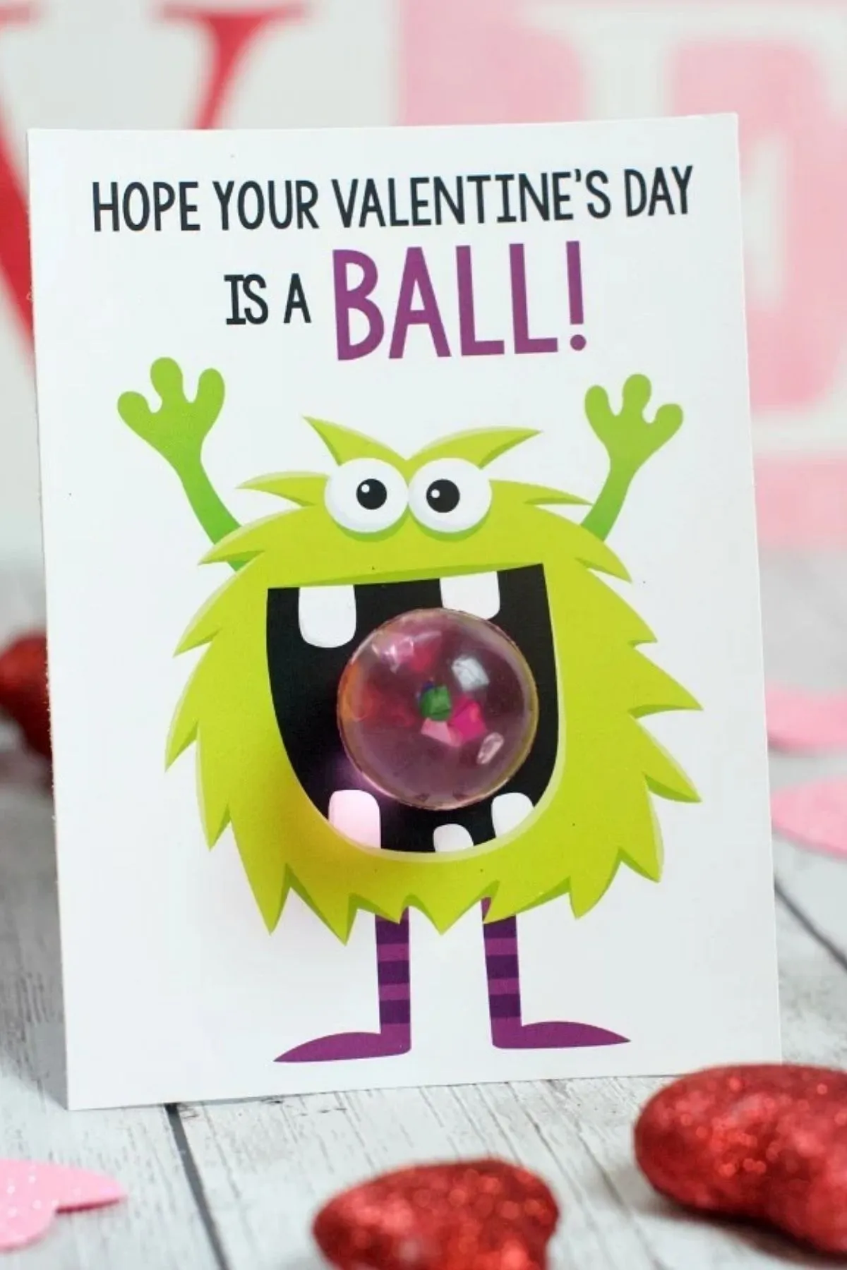 monster with bouncy ball