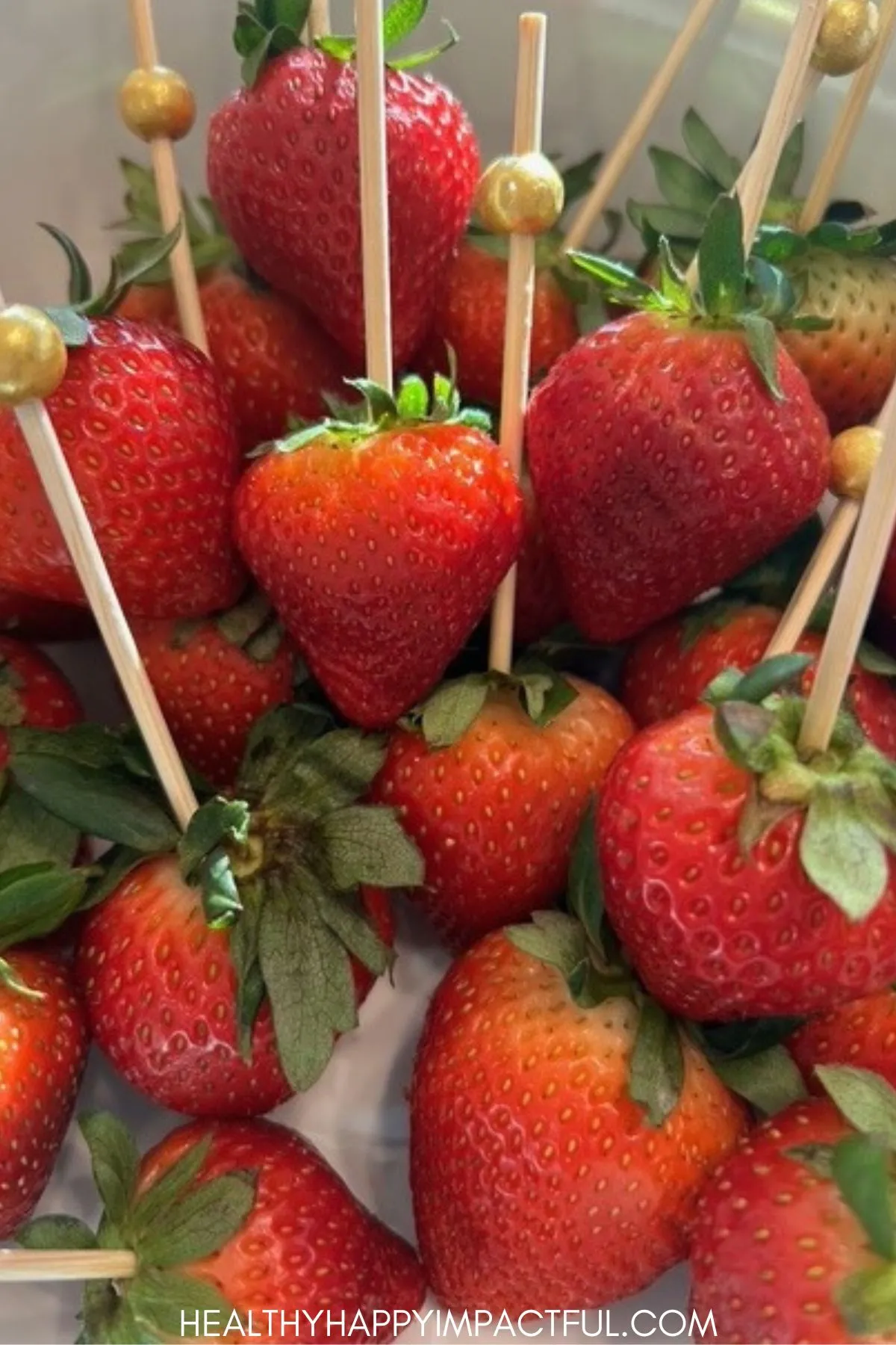 strawberries on skewers