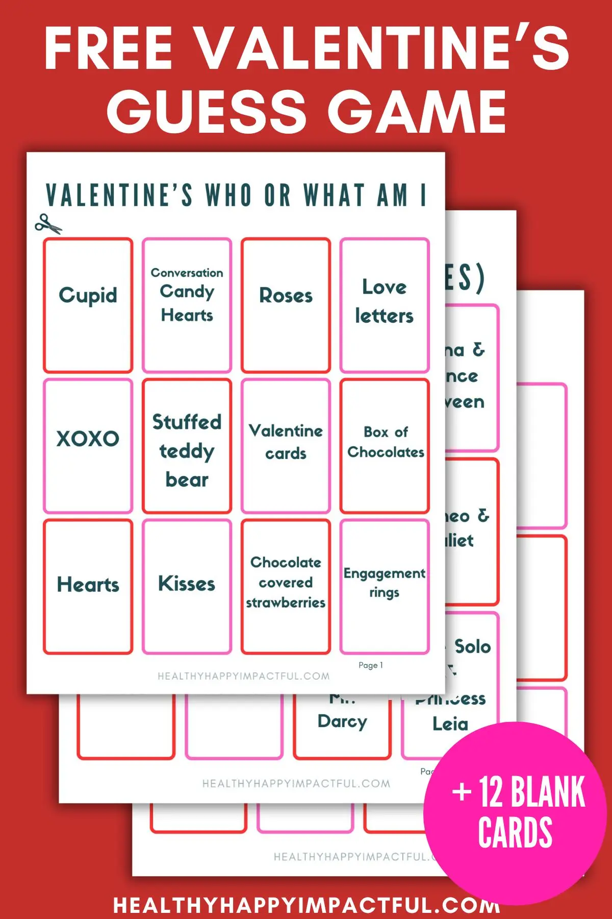 free printable game for Valentines day fun, galentines games