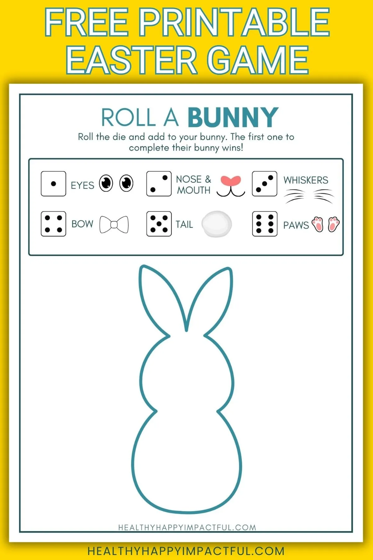 roll a bunny dice game