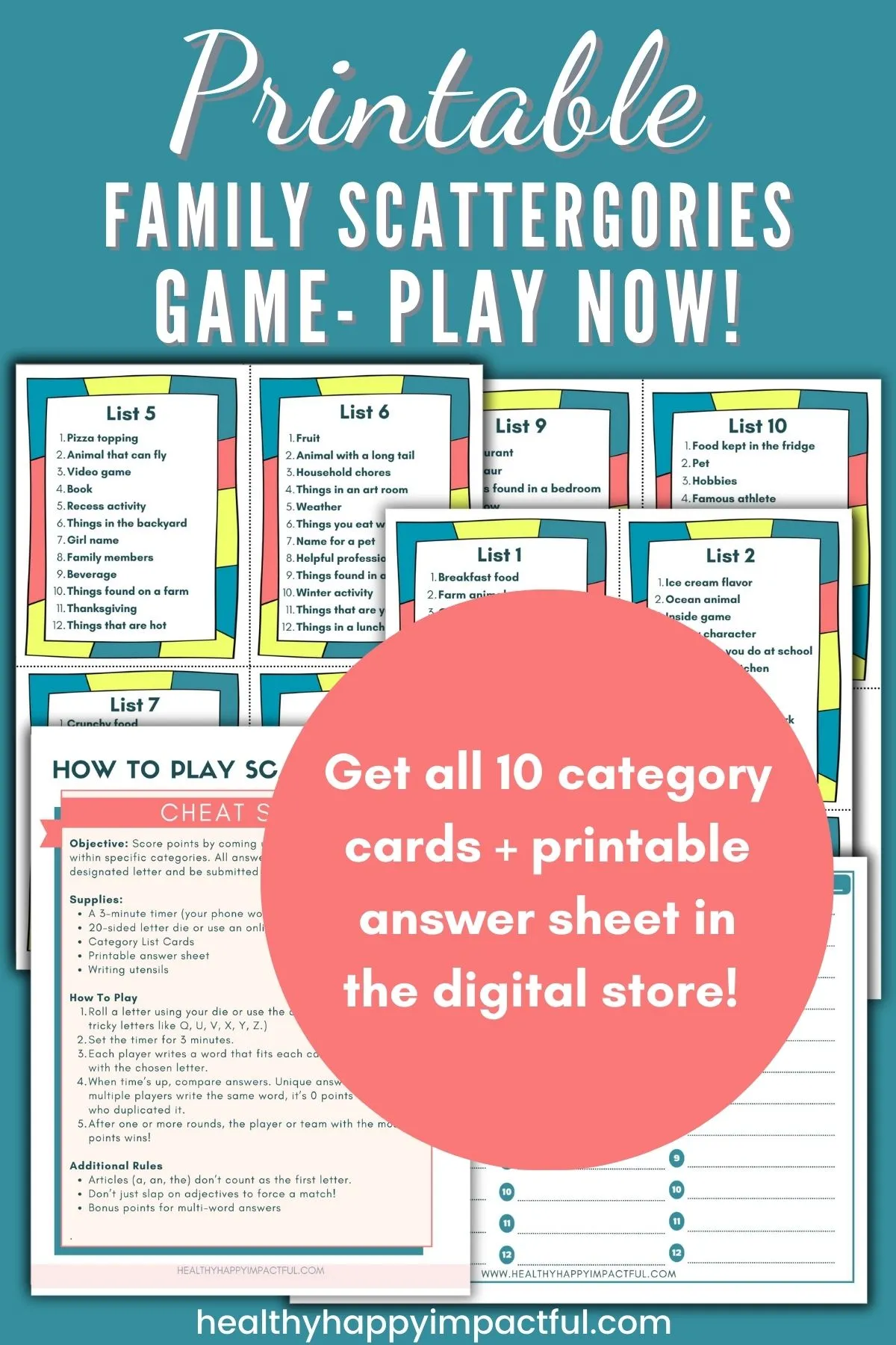 printable scattergories game for kids and adults