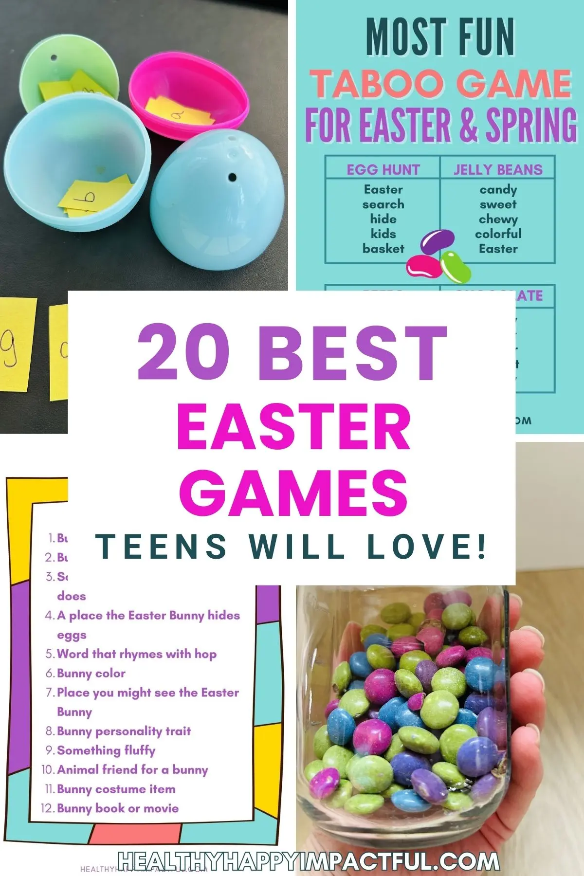 Easter games ideas for teenagers, teens, tweens, 11-13, 14-18, 15 year olds, 16 year olds, 17 year olds, 12 year olds