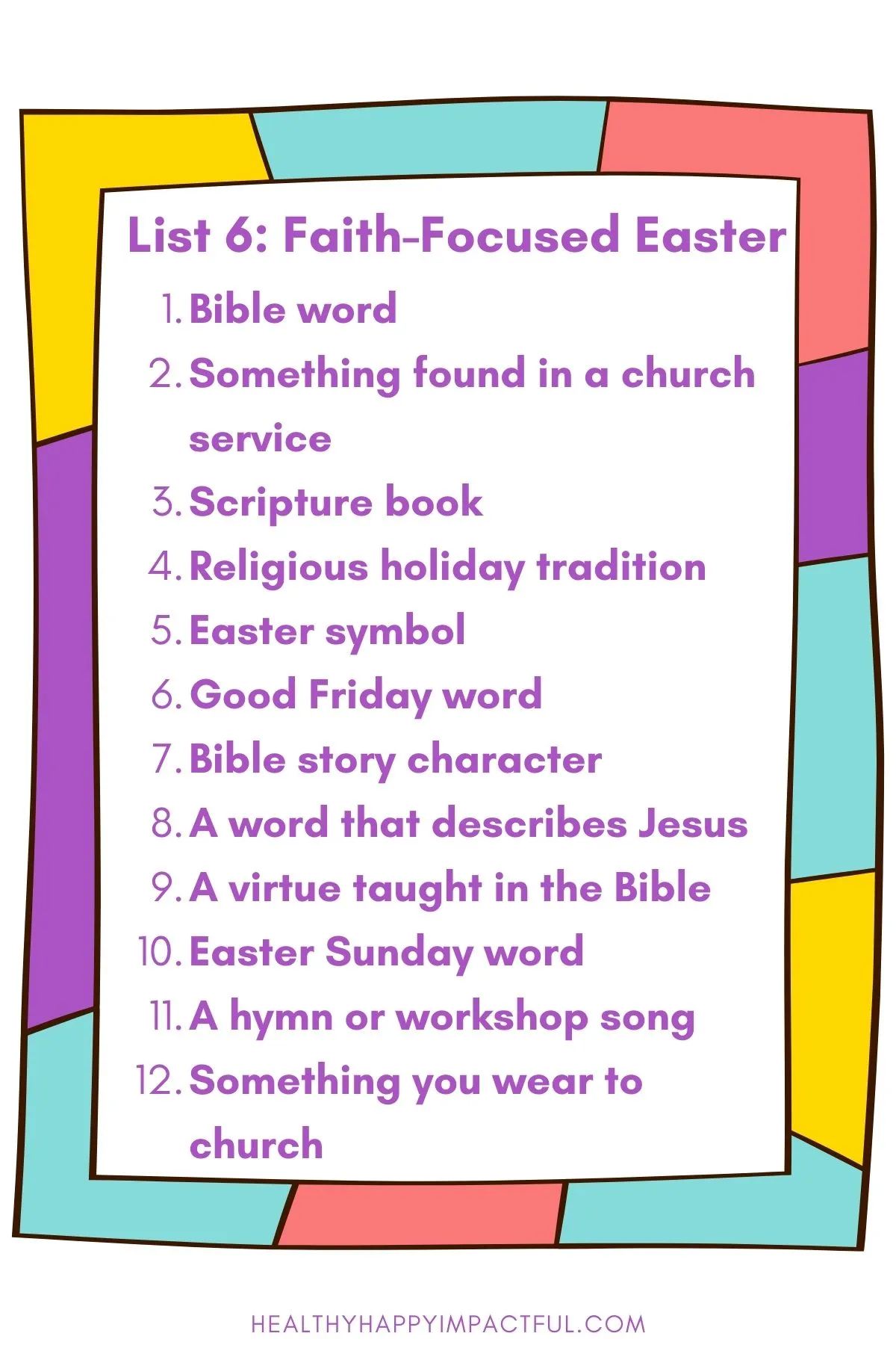faith-filled list