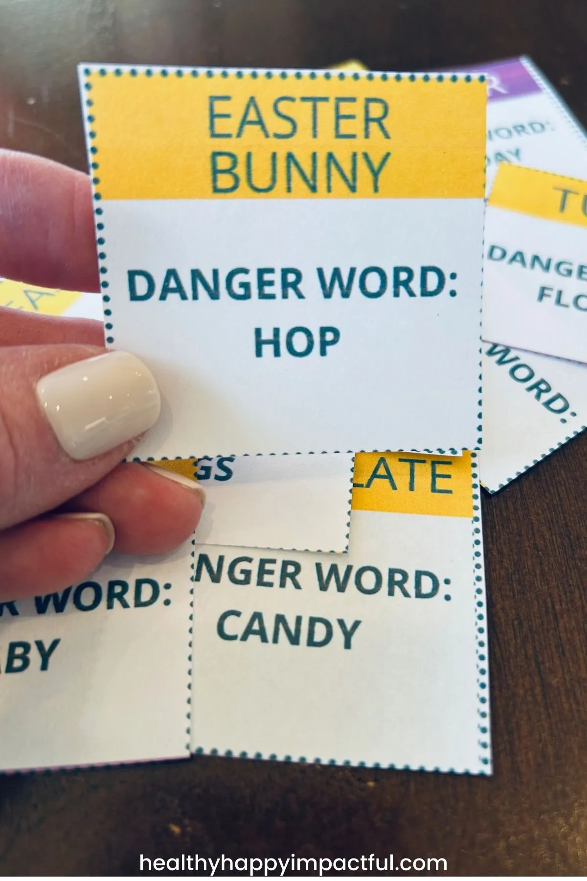 Easter bunny game card printable