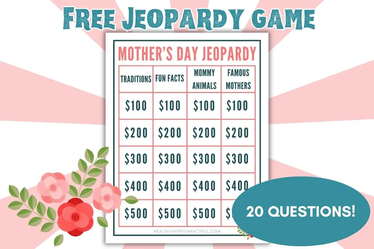 Mother's Day Jeopardy game questions and answers