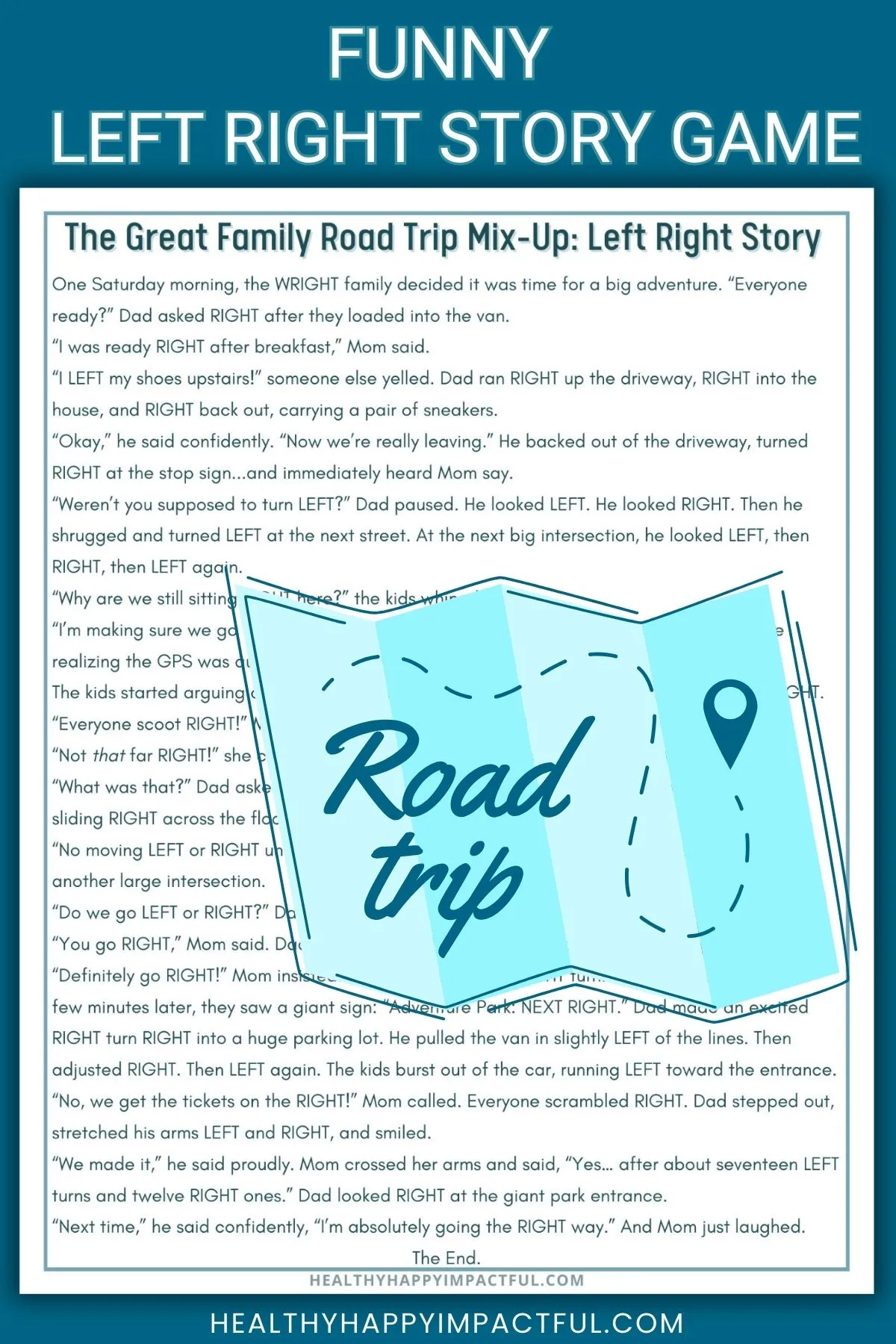 funny left right story game for kids, adutlts, teens