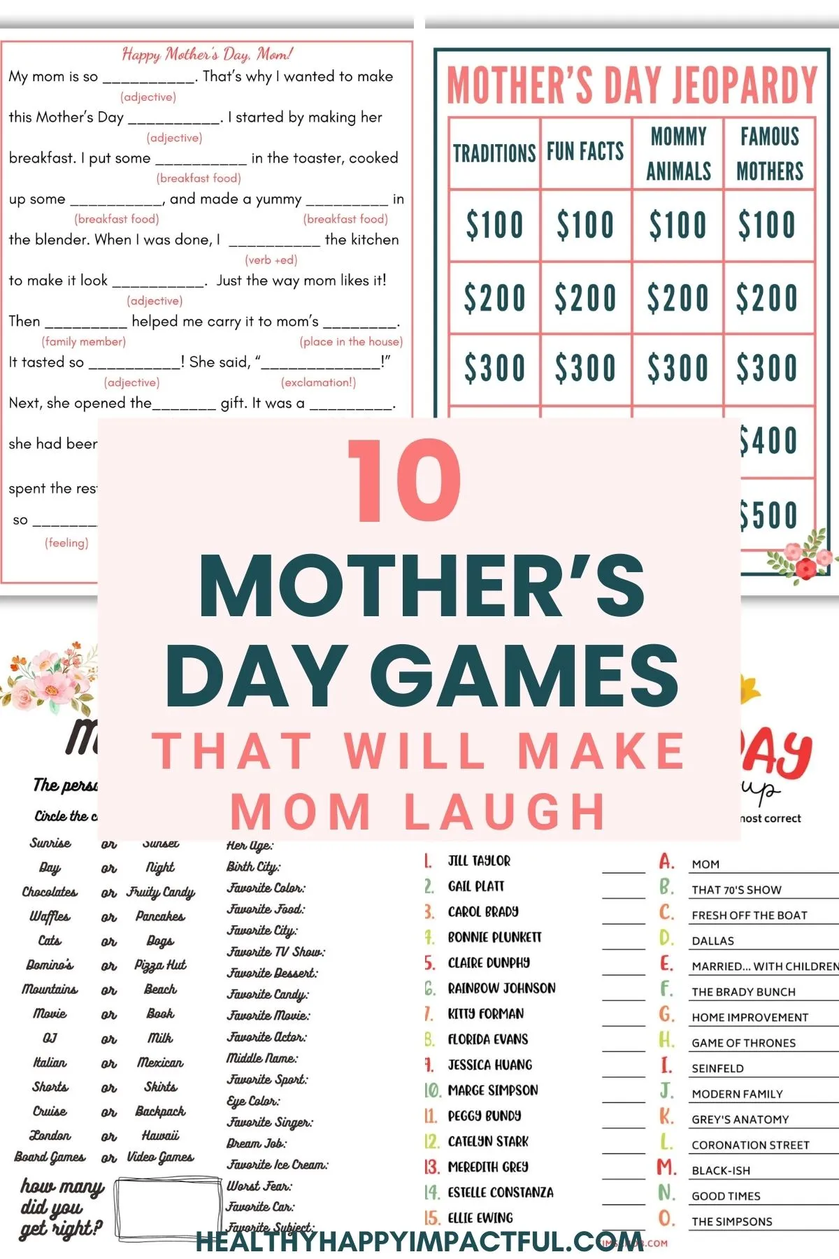cute and fun Mother's Day party games to play