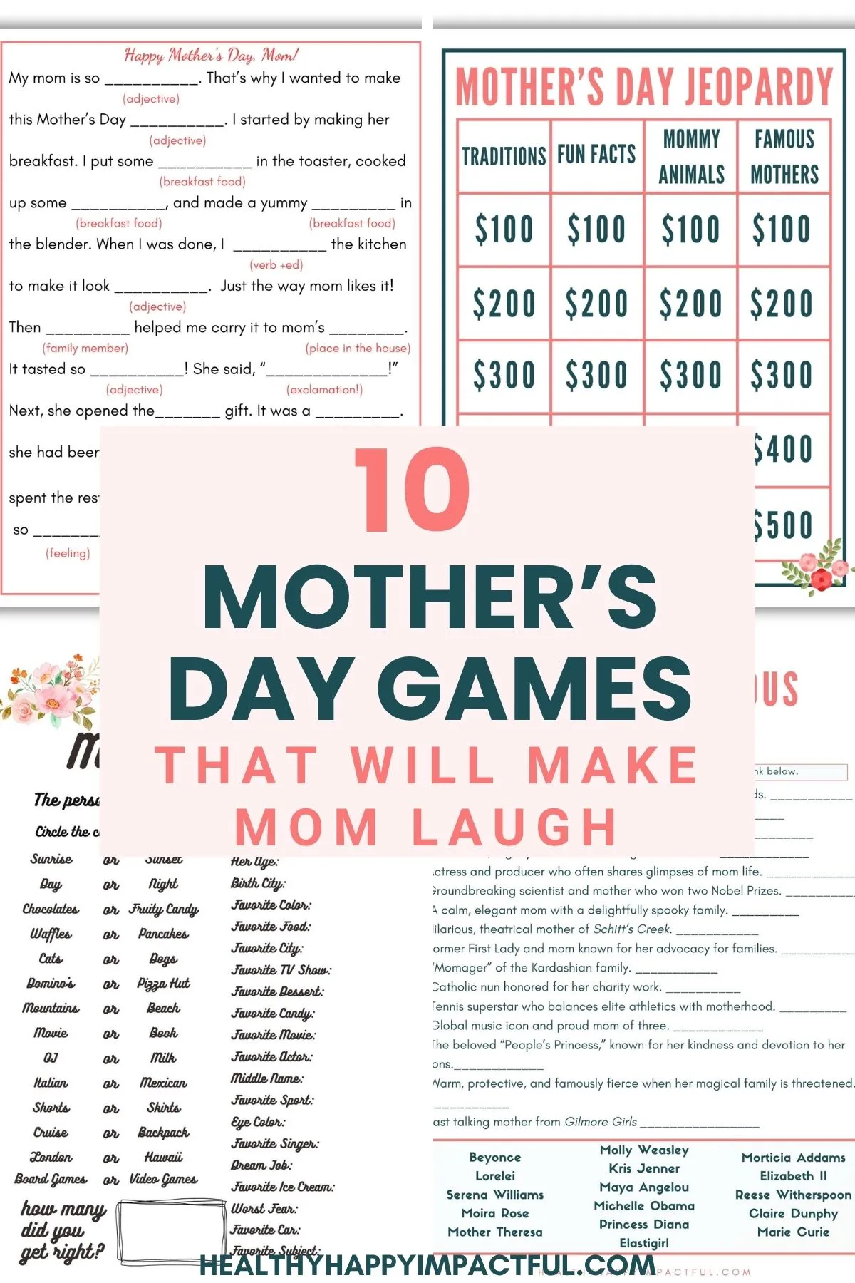 cute and fun Mother's Day party games to play