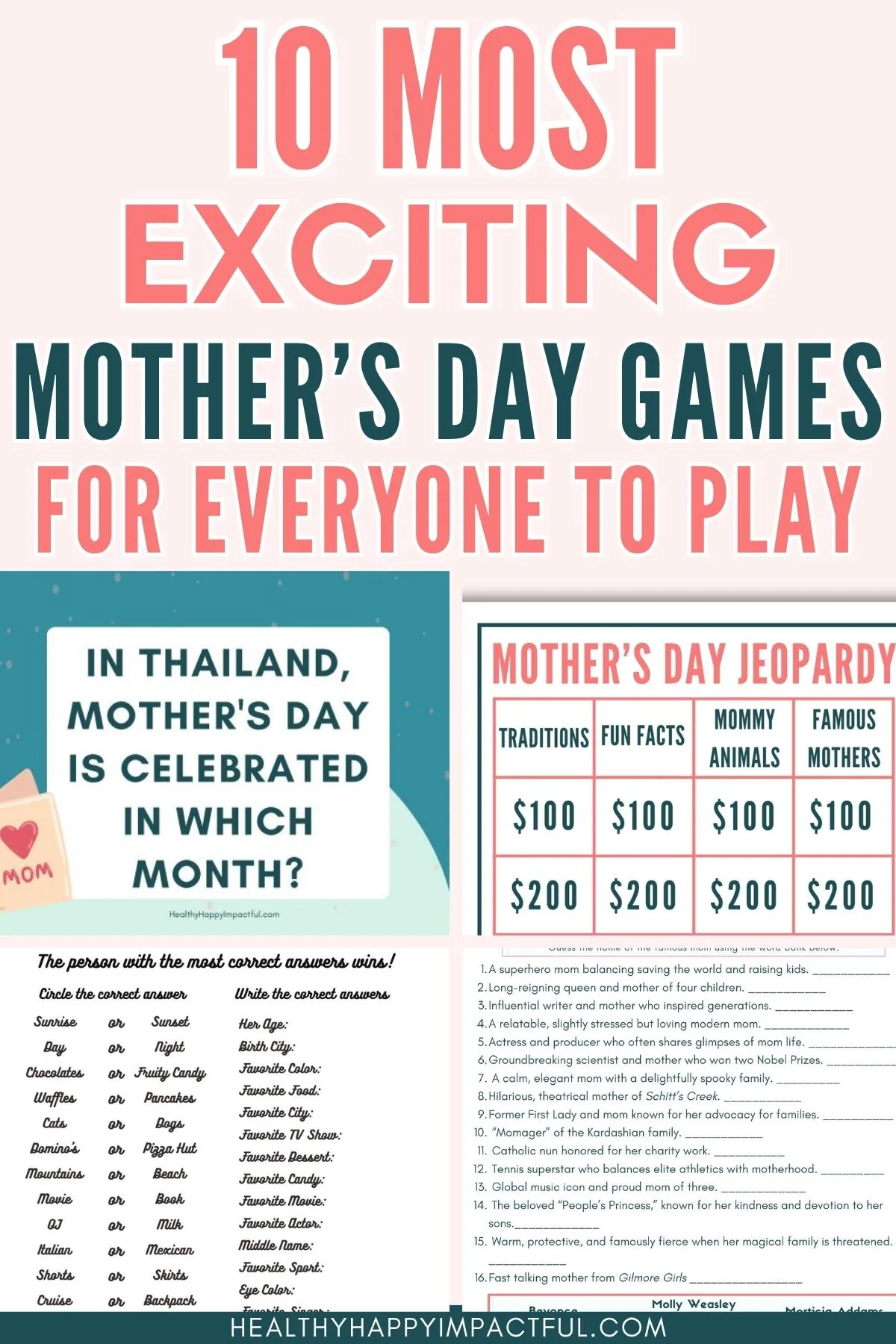 fun Mother's Day games