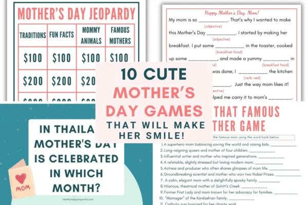 happy Mother's Day fun games for kids and adults