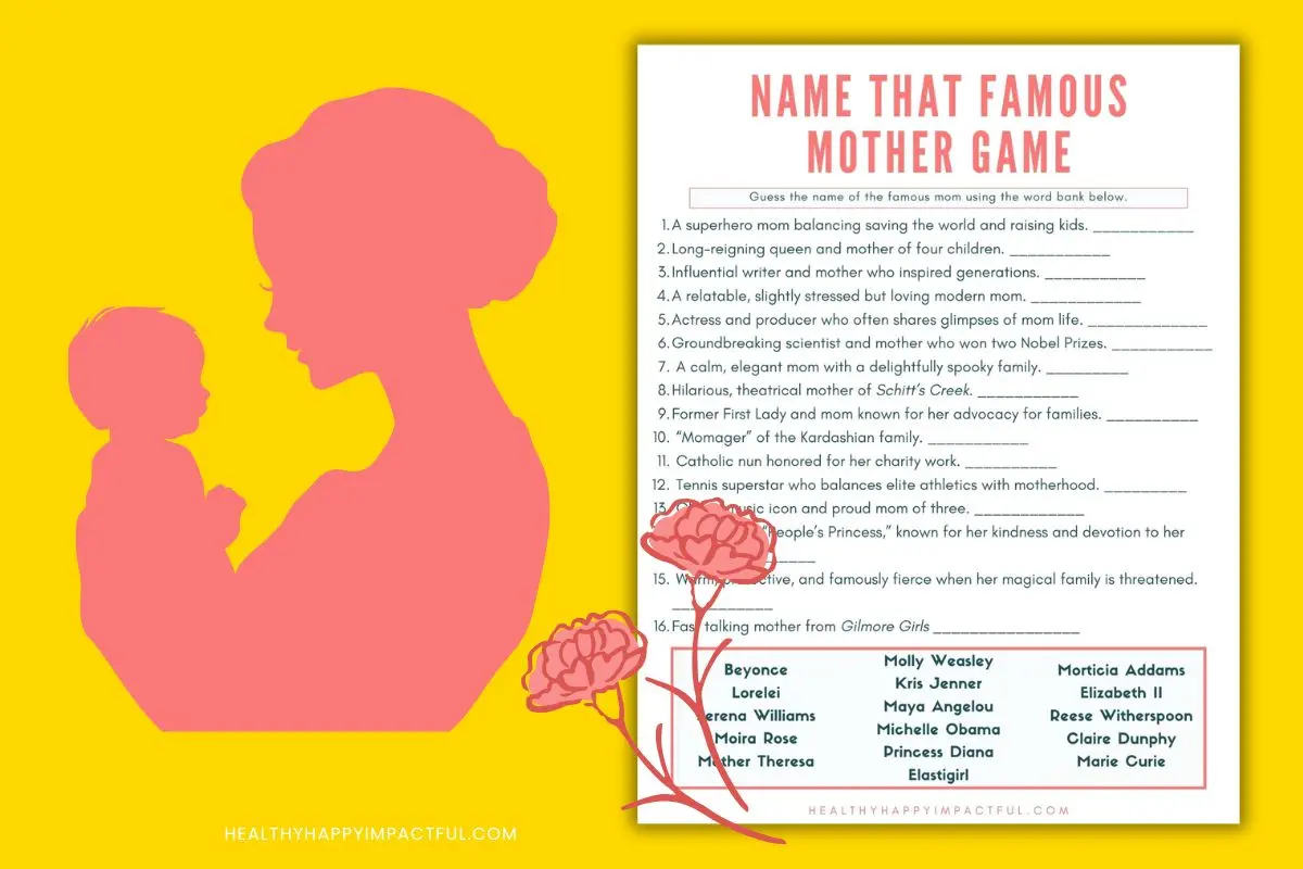 fun Mother's Day name that mom game