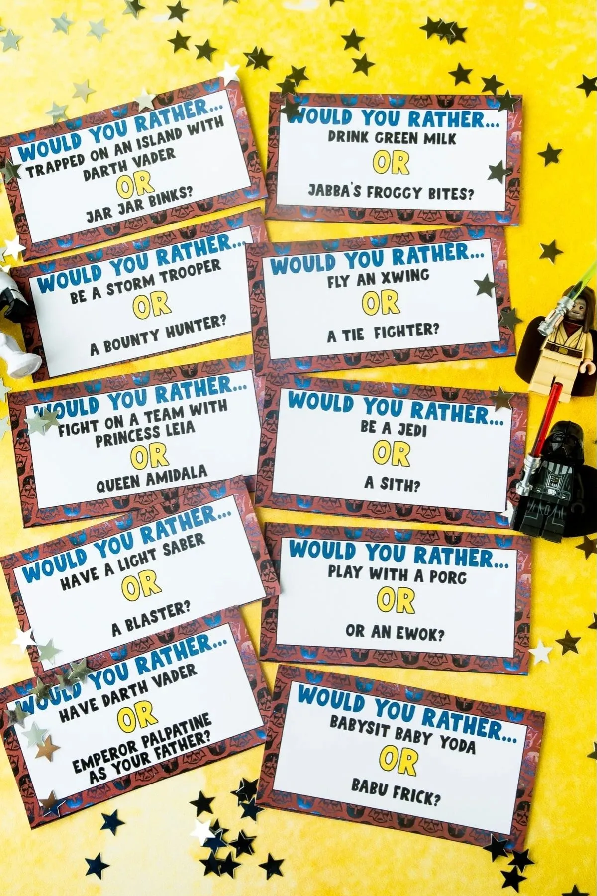 Star Wars would you rather party games for kids, teens, adults