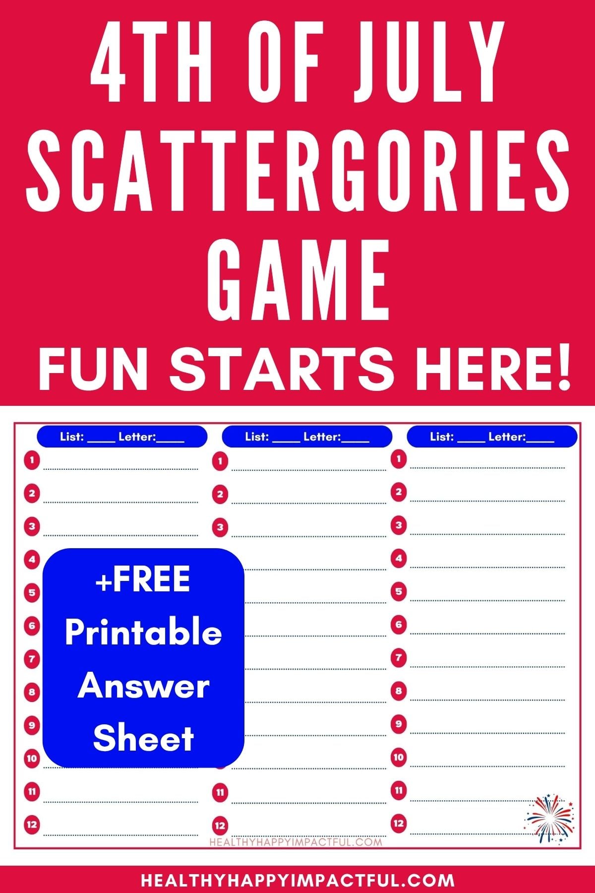 4th of july scattergories game for kids and adults