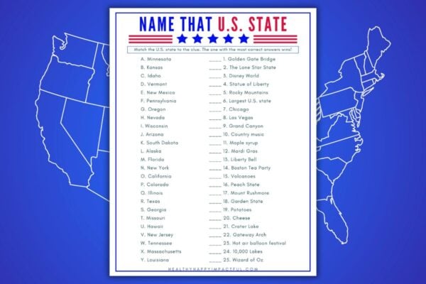 name that U.S. state game