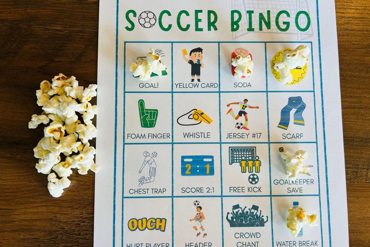 world cup; soccer bingo game