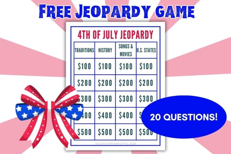 4th of July jeopardy for independence day, trivia questions and answers