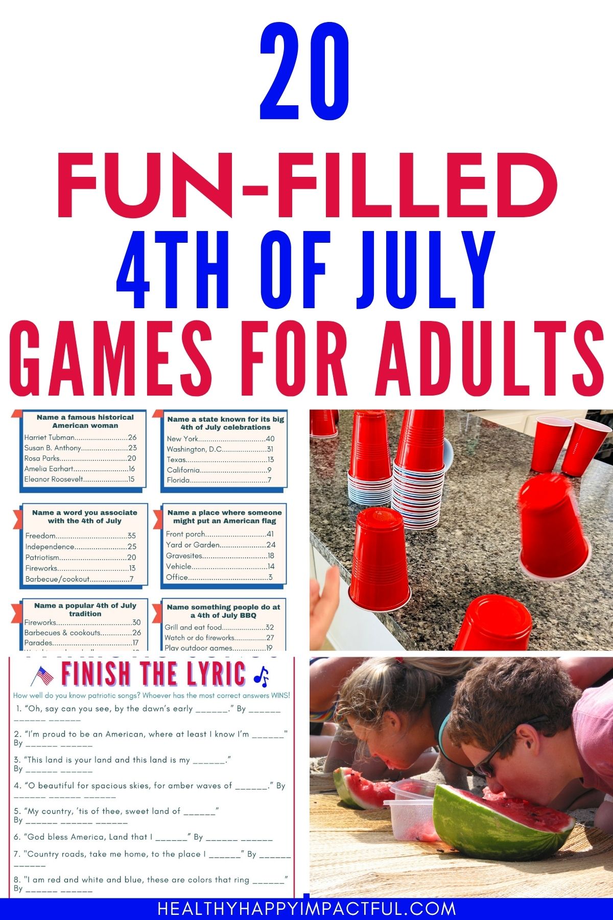 4th of July party games and ideas for adults to play