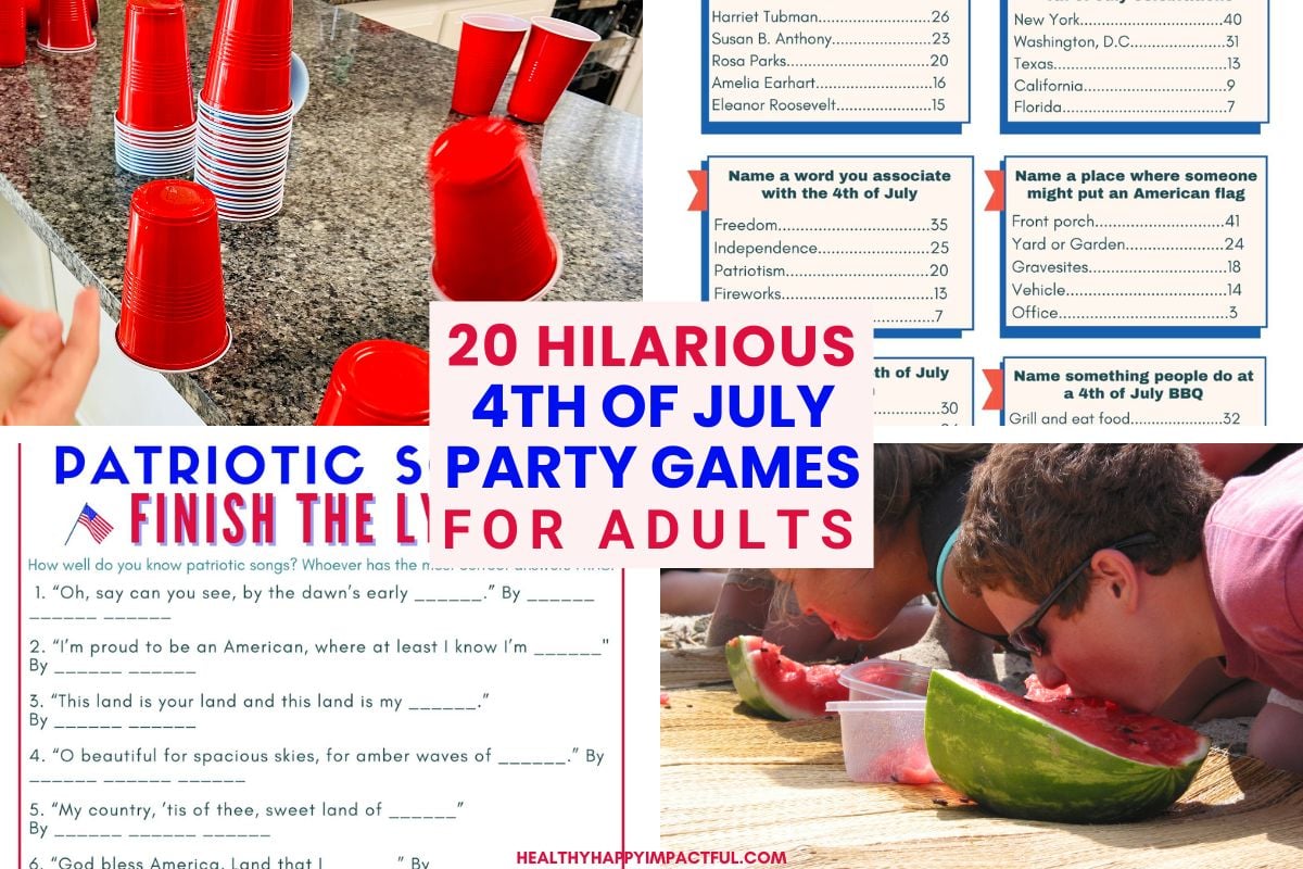4th of July games for adults; ideas; outdoor