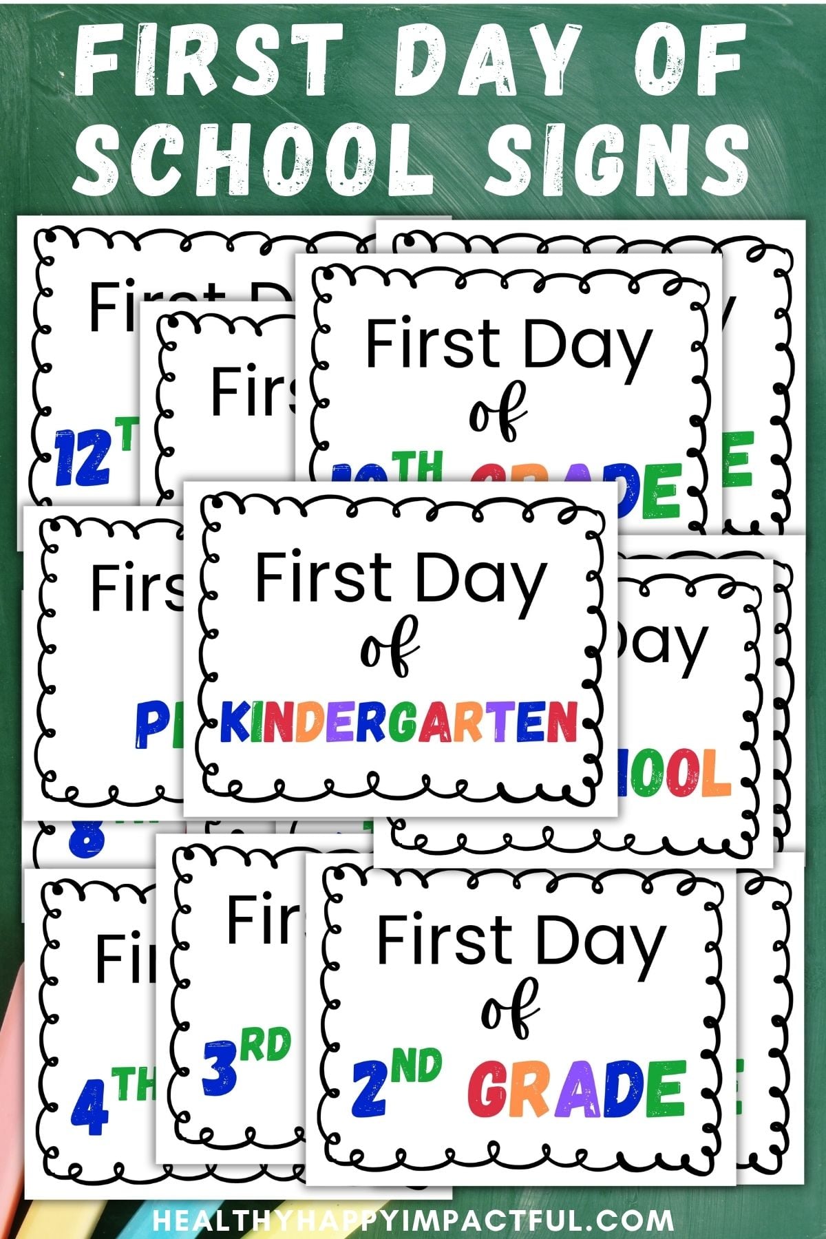 free printable back to school signs