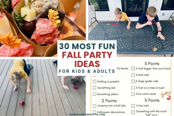 fall party ideas for kids and adults; fun and easy