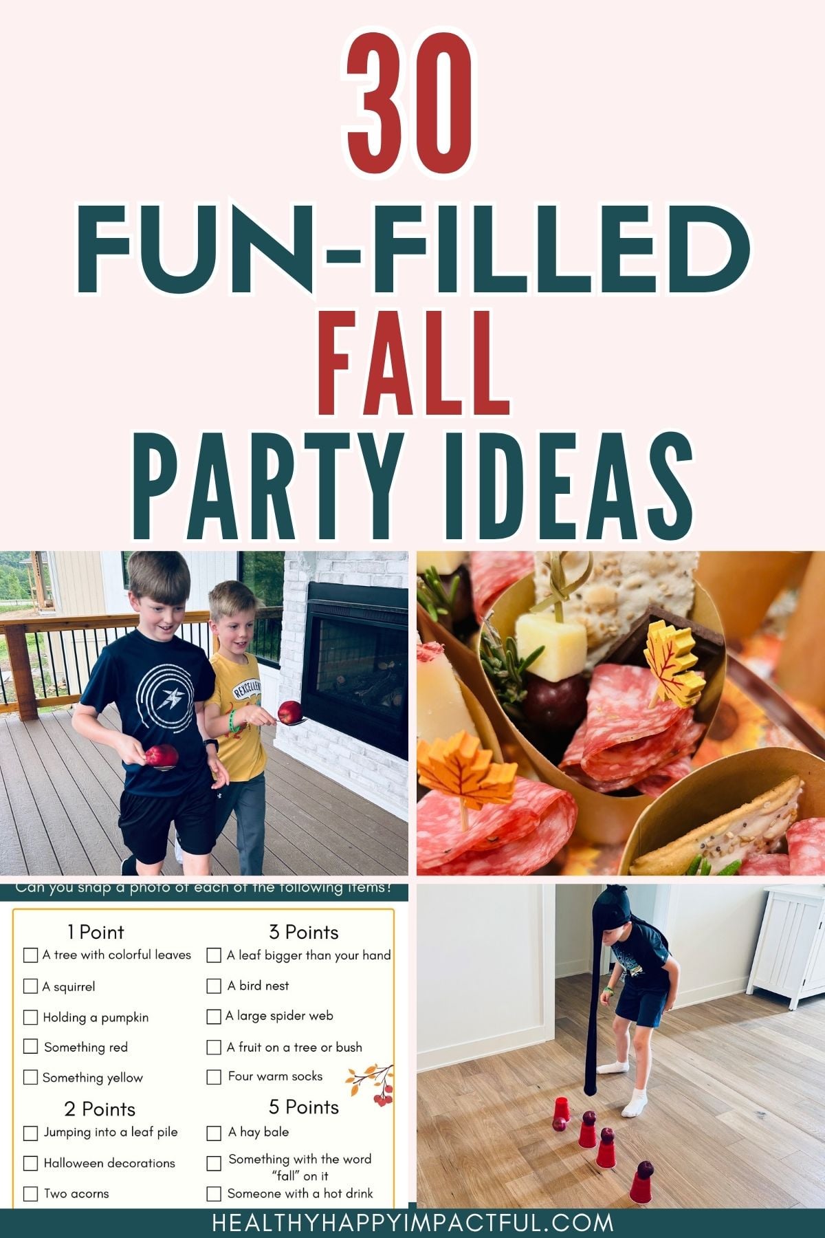 fall party decor and food ideas