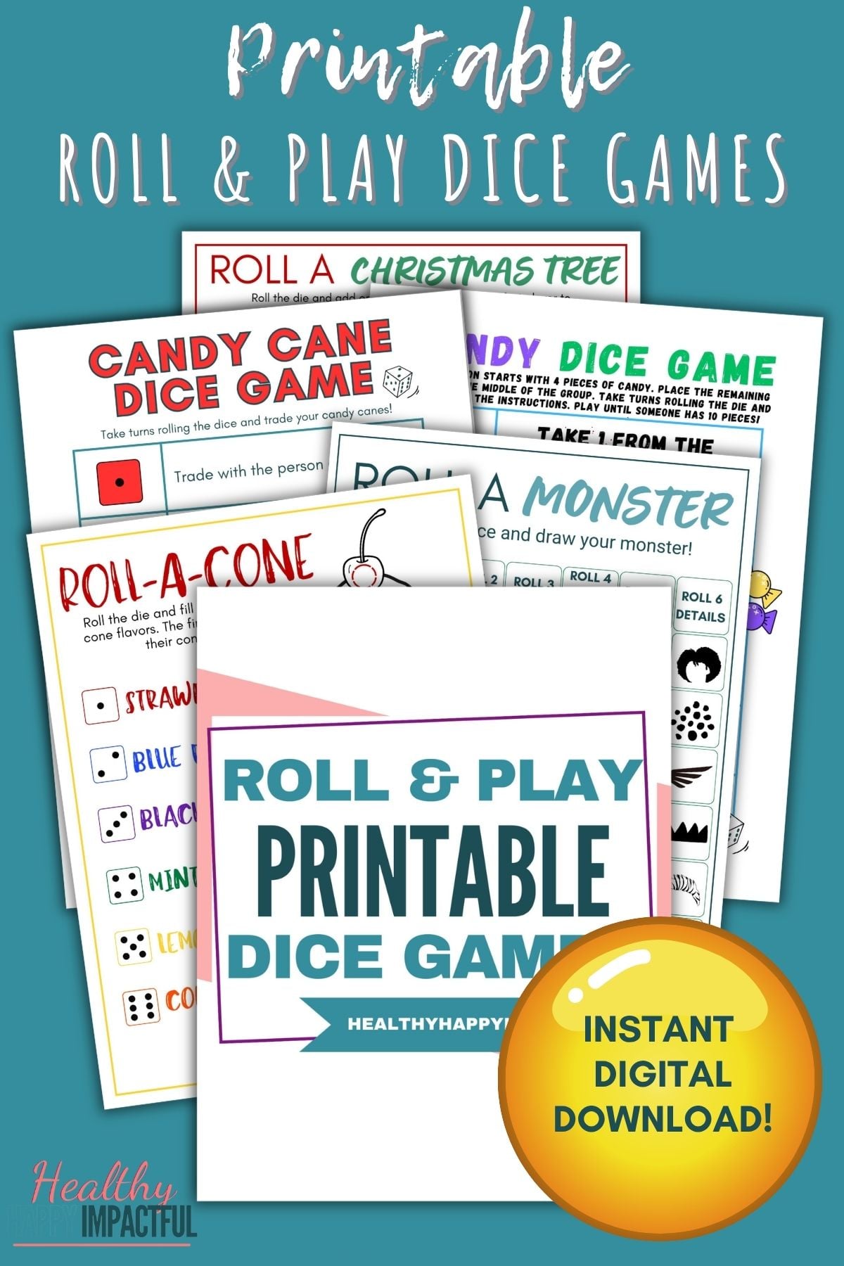 dice games printable pack
