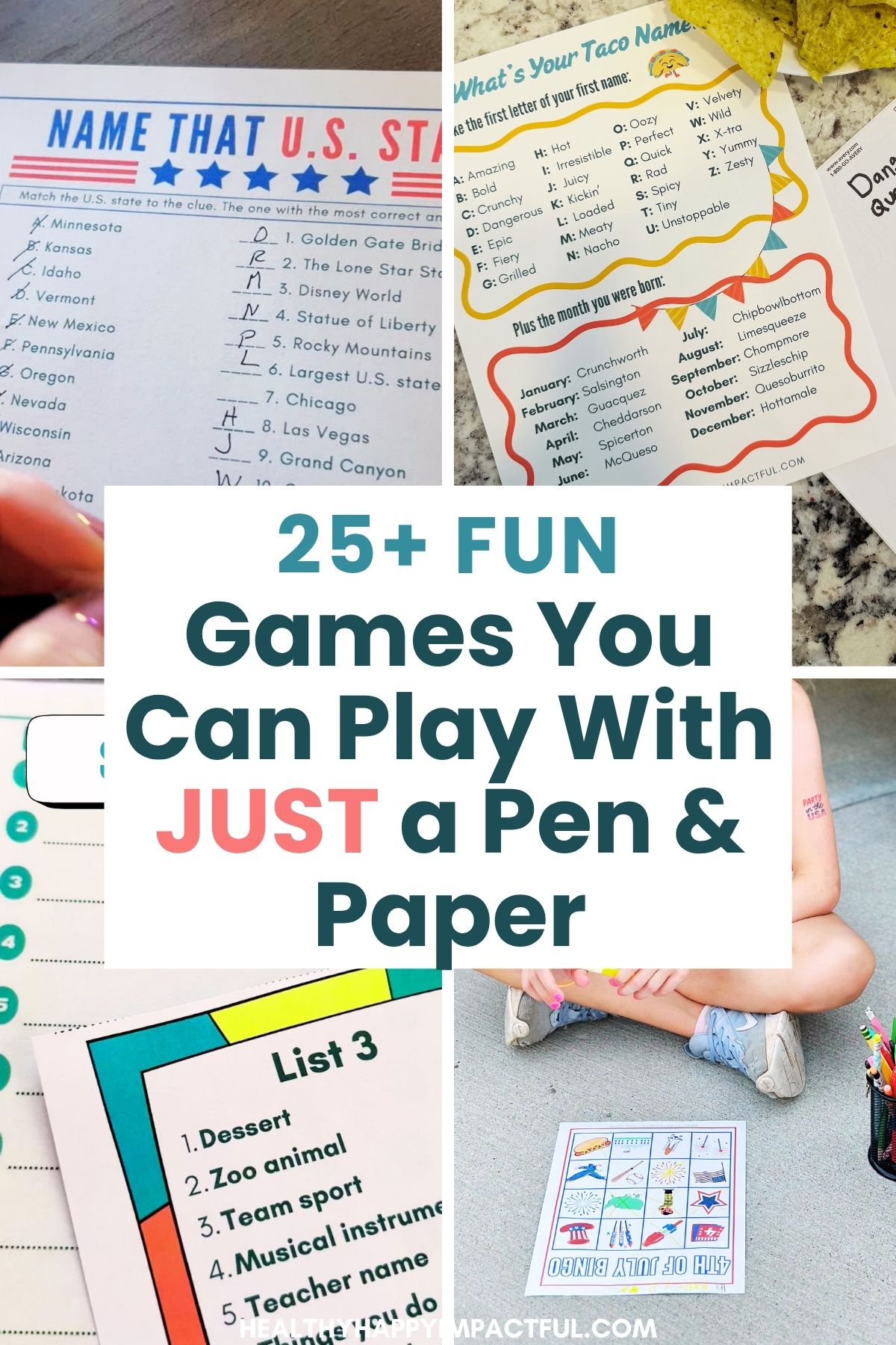 pen and paper pencil games for kids, teens, adults, family fun games
