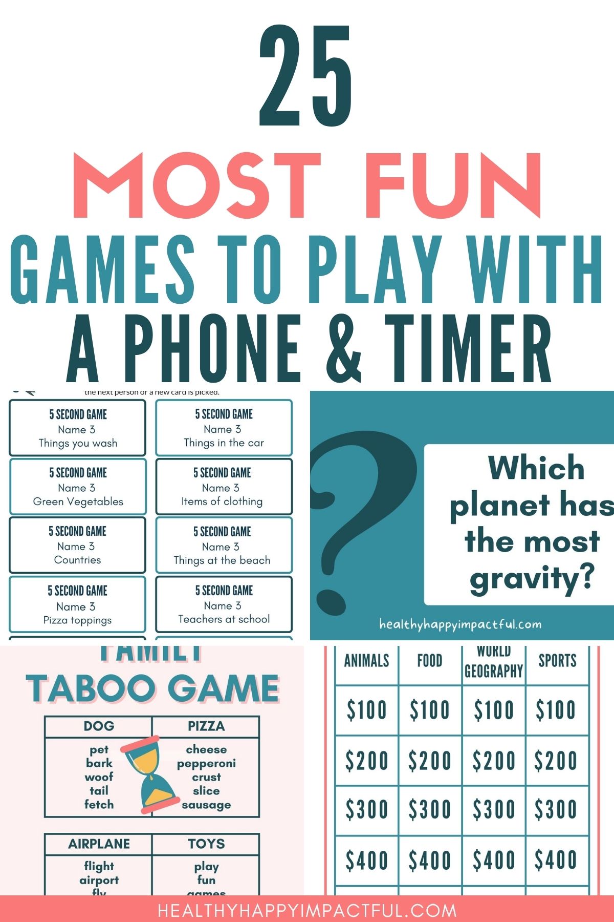 games to play with a phone and a timer for kids