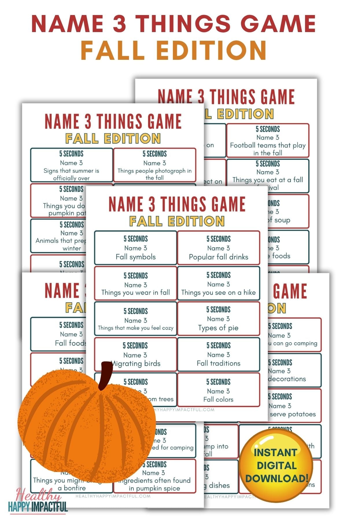 Name 3 things fall games