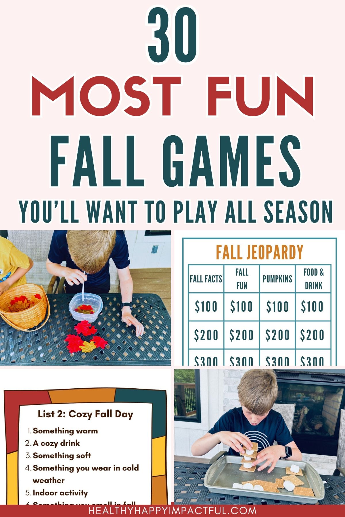 fun fall games for kids, teens, and adults