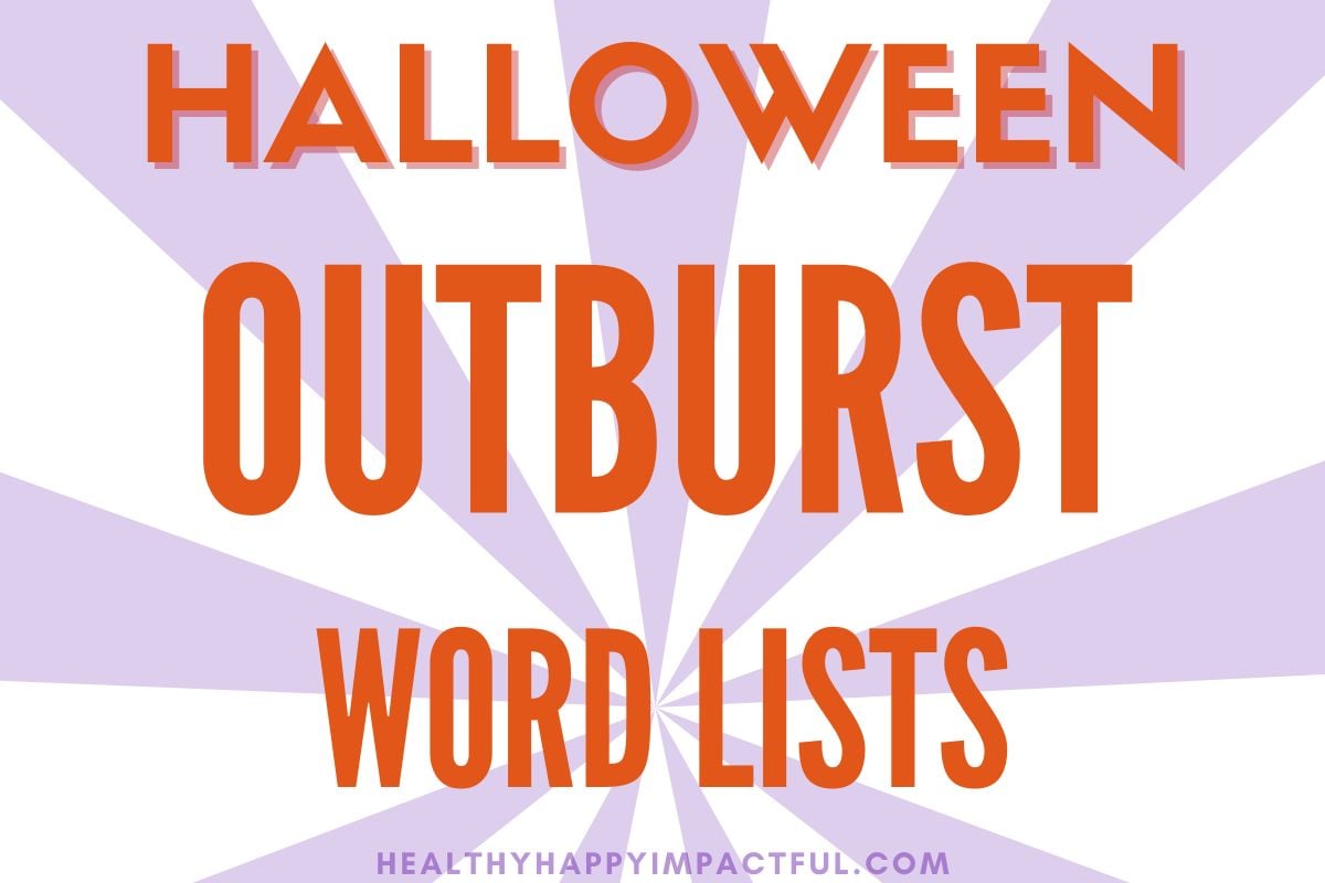 Halloween outburst word lists