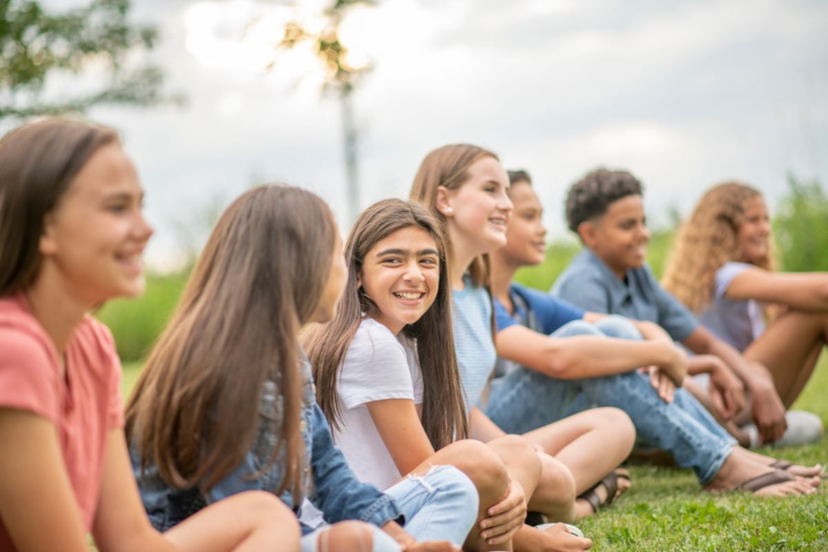 teens sitting in a circle