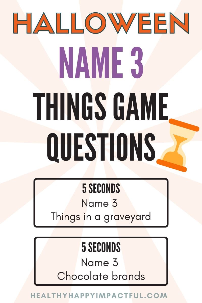 Name 3 things game in five seconds