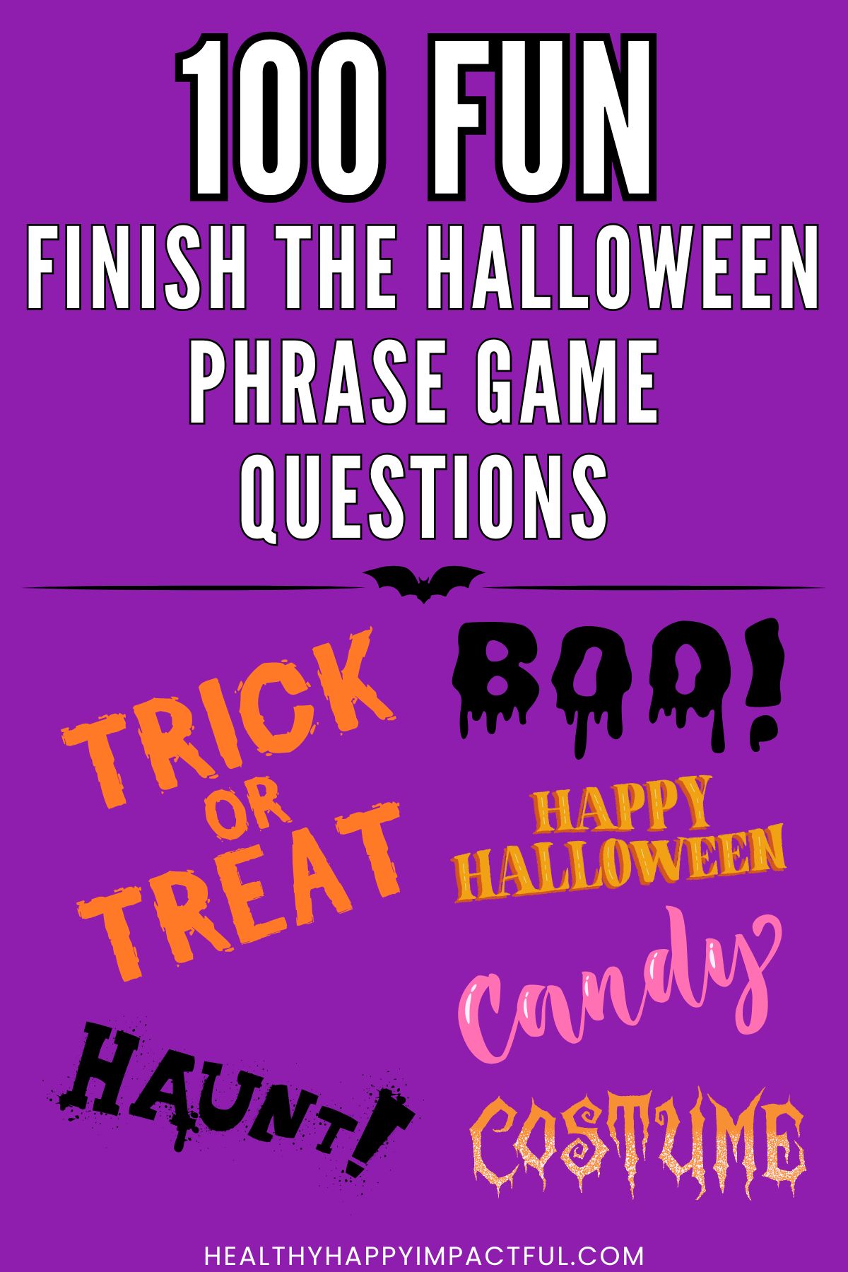 Halloween finish the phrase game with answers