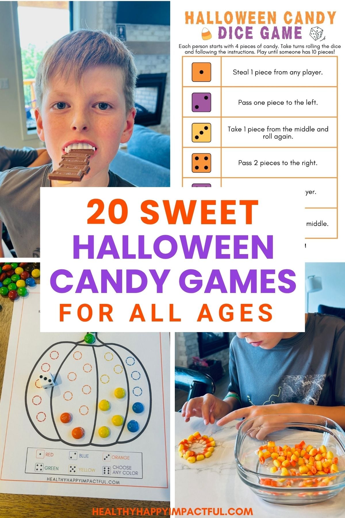 Halloween candy games for kids and teens