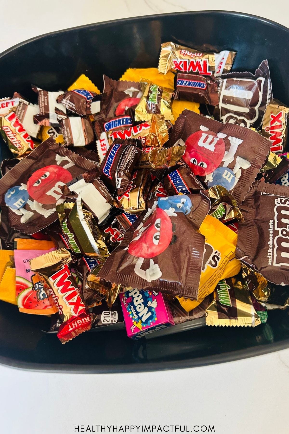 chocolate bars in a bowl