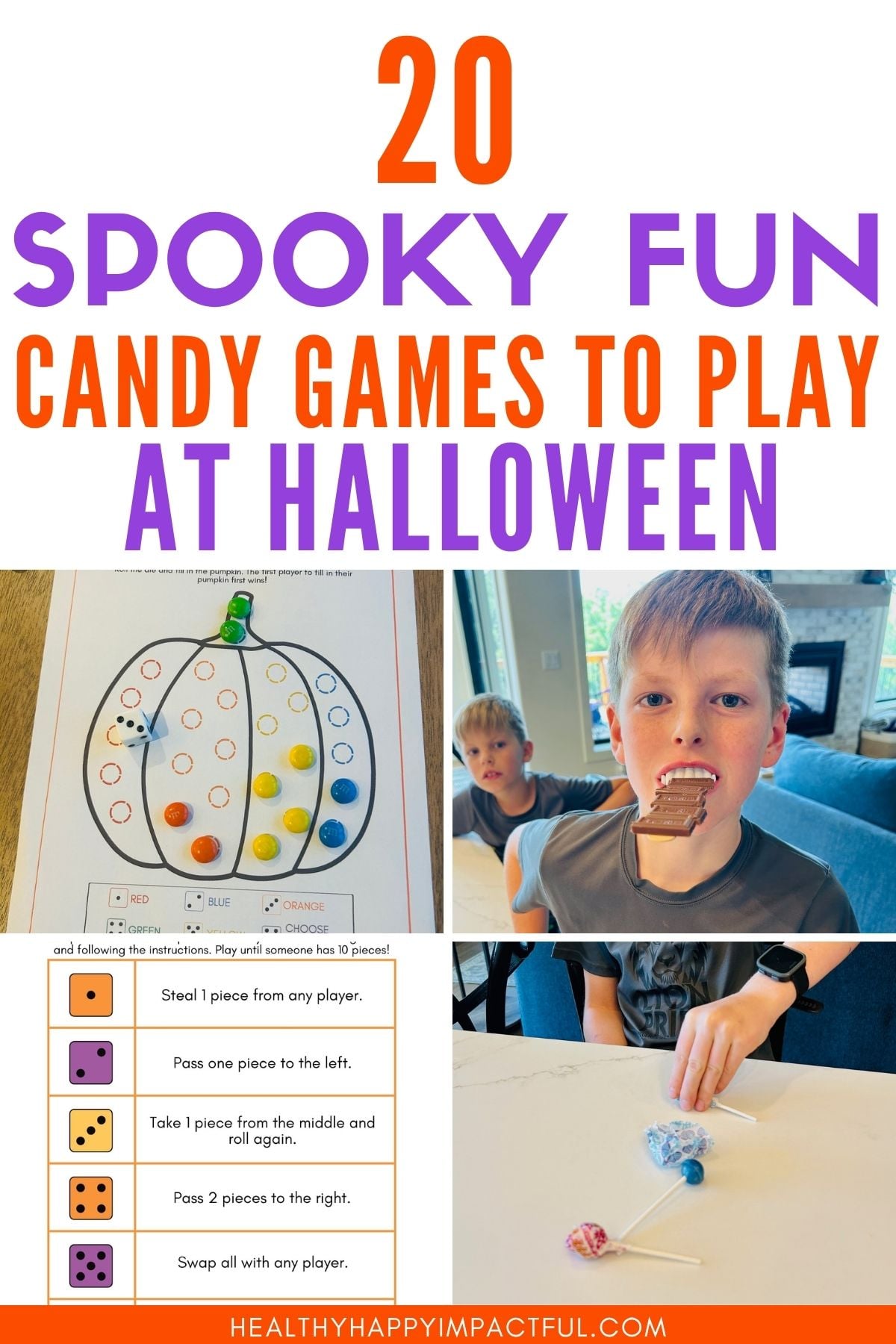 Halloween candy games with candy corn; for kids, teens, adults