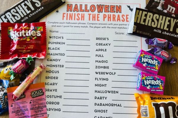 Halloween finish the phrase game questions