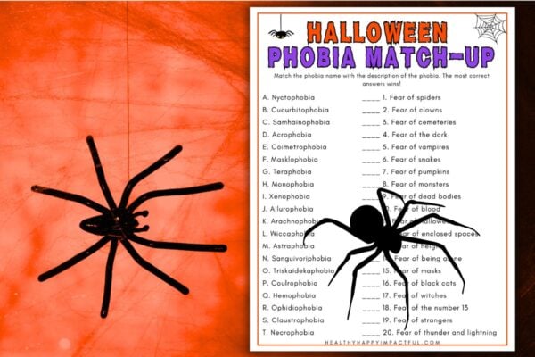 Halloween phobia match-up game