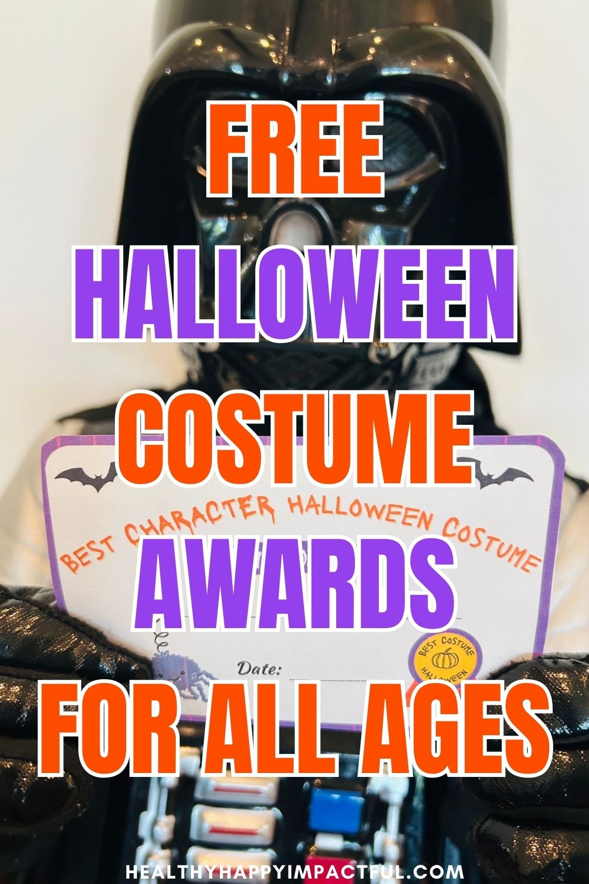 Halloween costume awards DIY ideas; free printables