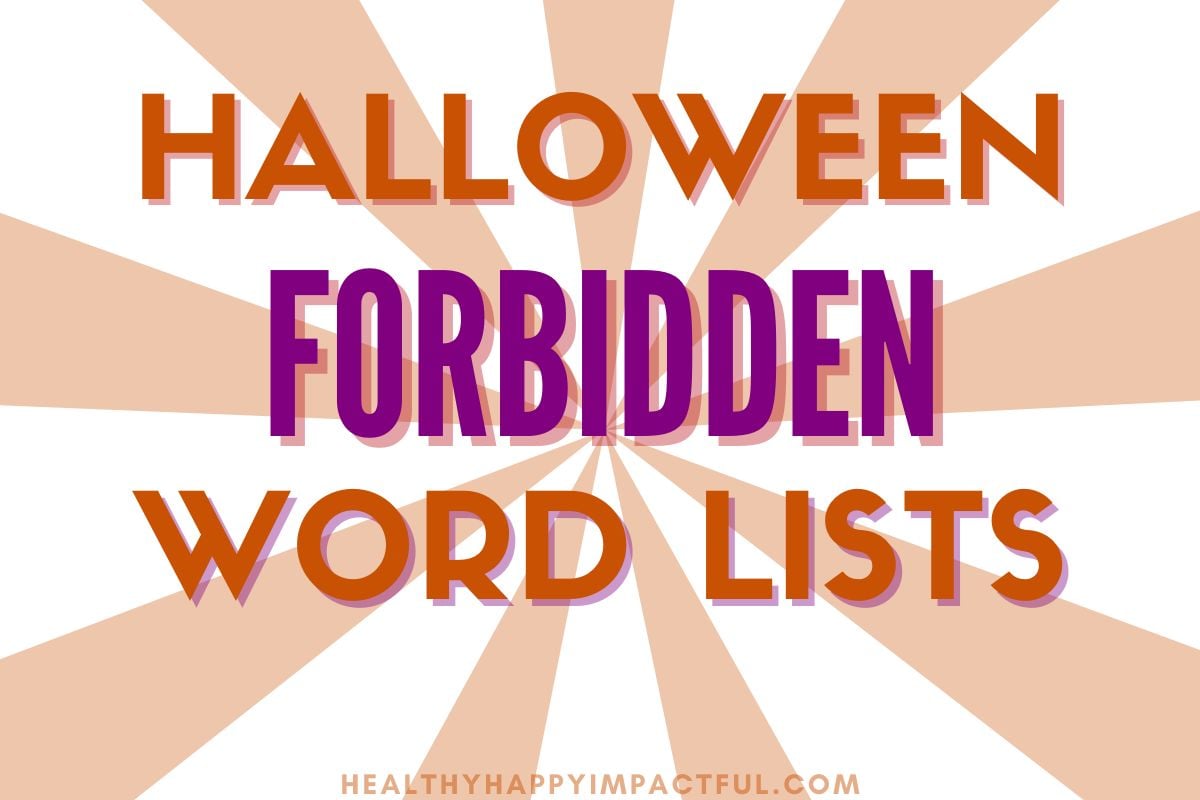 Halloween taboo word lists