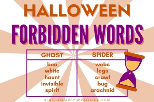 Halloween taboo game; forbidden words