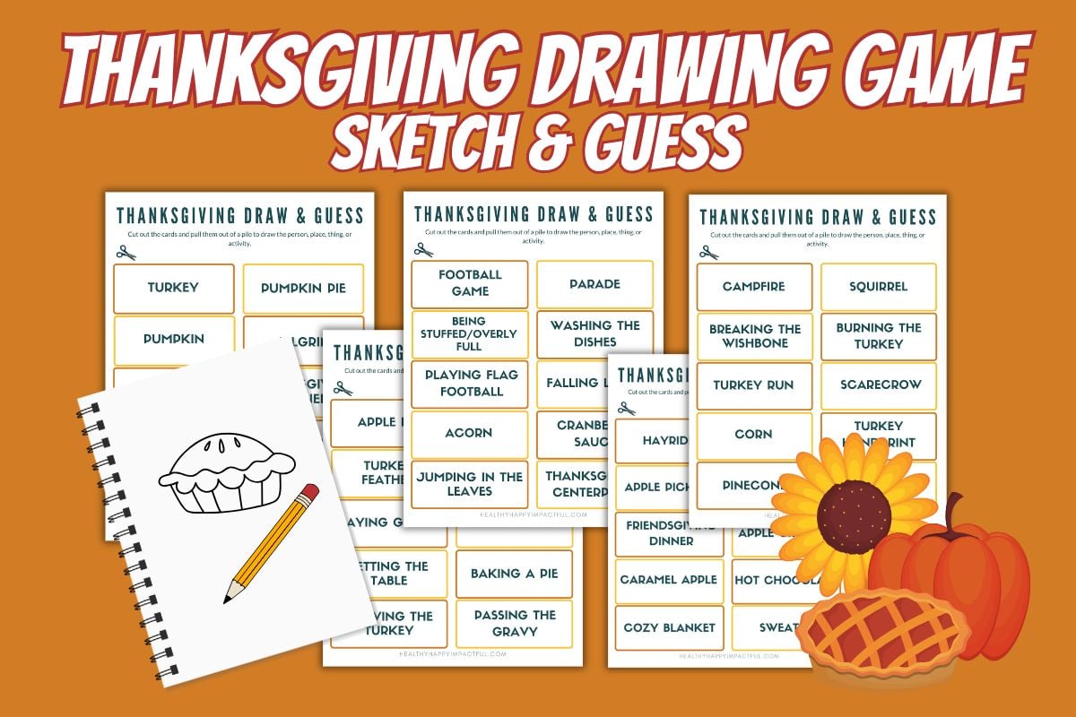 Thanksgiving Drawing Game, Thanksgiving Games