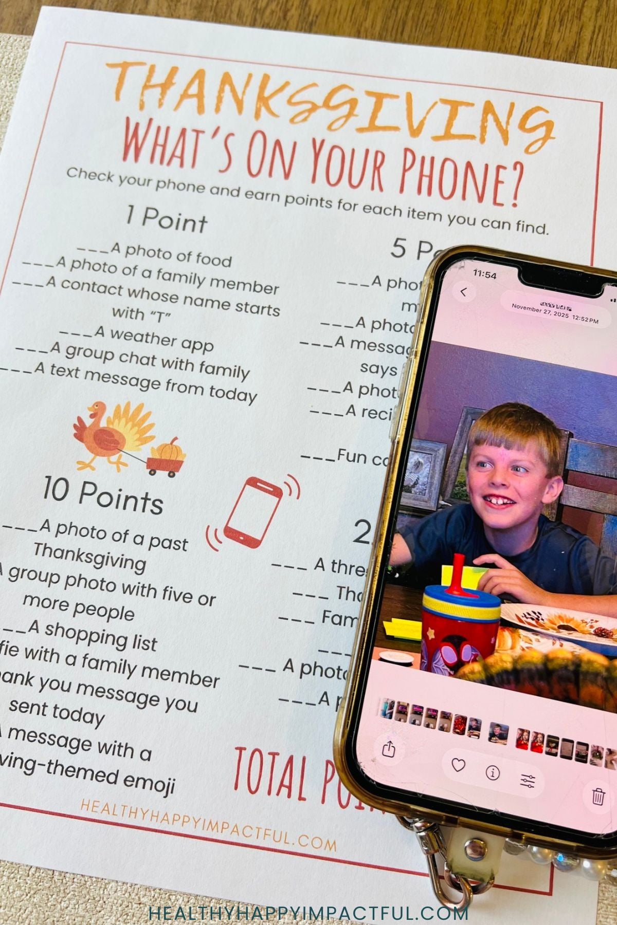 Thanksgiving what's on your phone