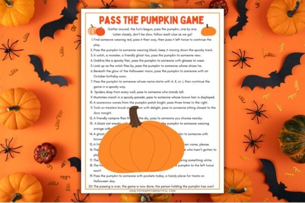 pass the pumpkin Halloween game