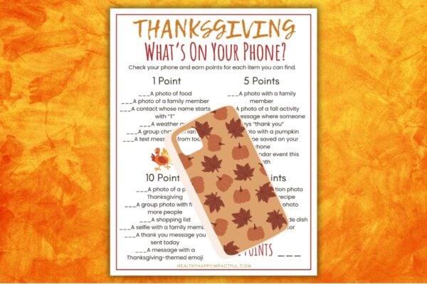 Thanksgiving what's on your phone game