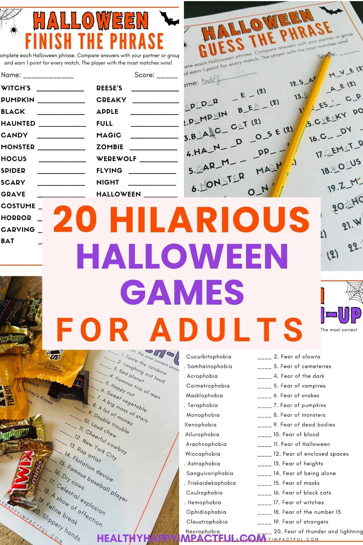 DIY easy Halloween party games for adults; office; funny