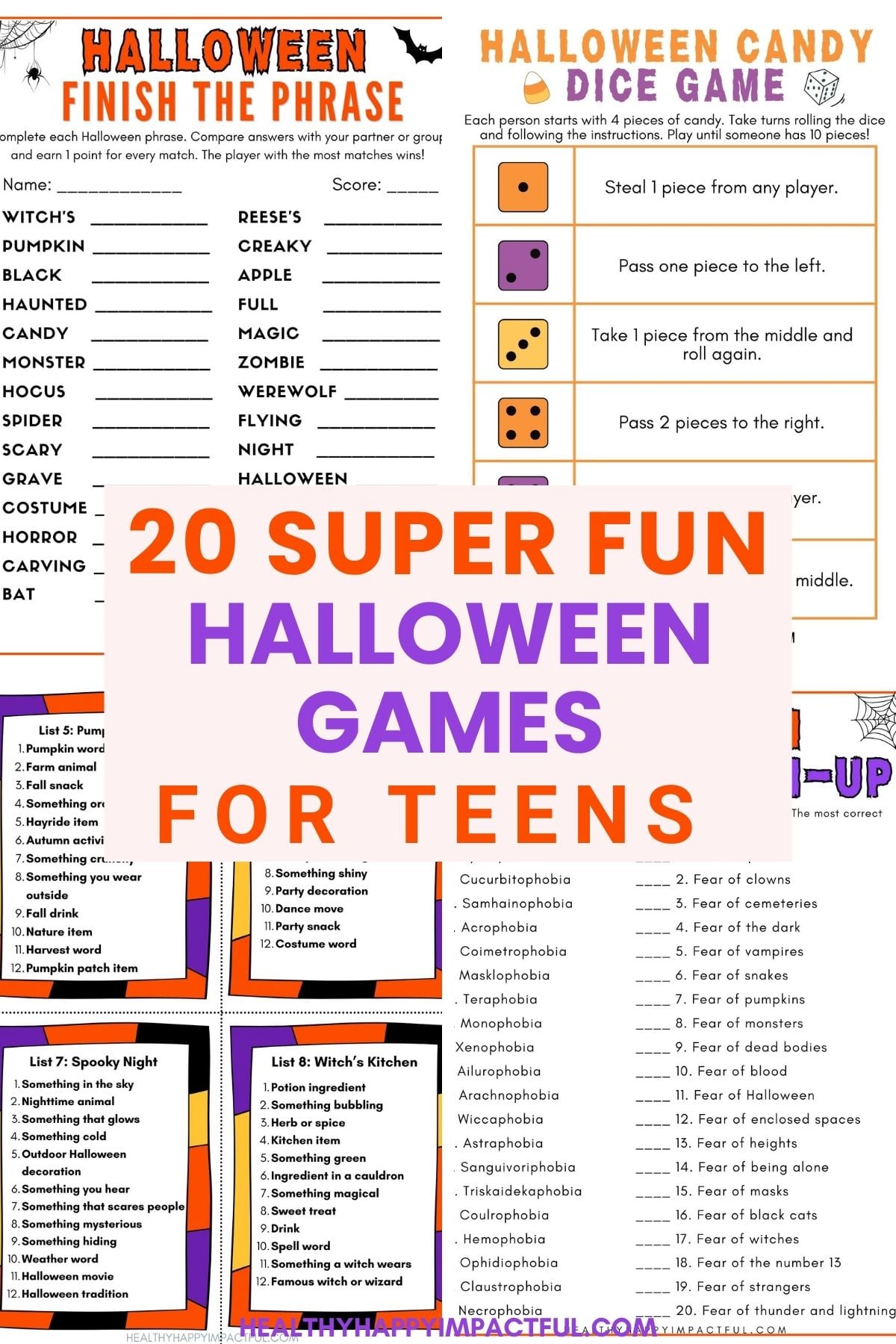 halloween party games for teens