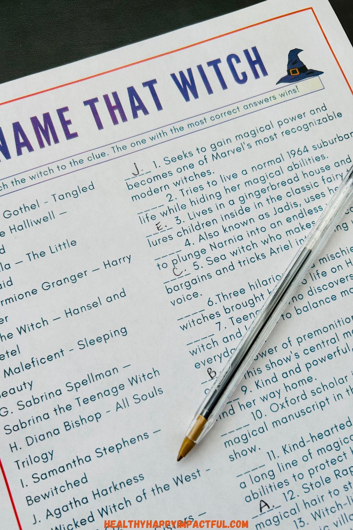 Halloween games witch names pdf
